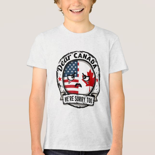 Camiseta Triblenda Decepción Amor A Los Ee.Uu. Queridos Canadá (Anverso)