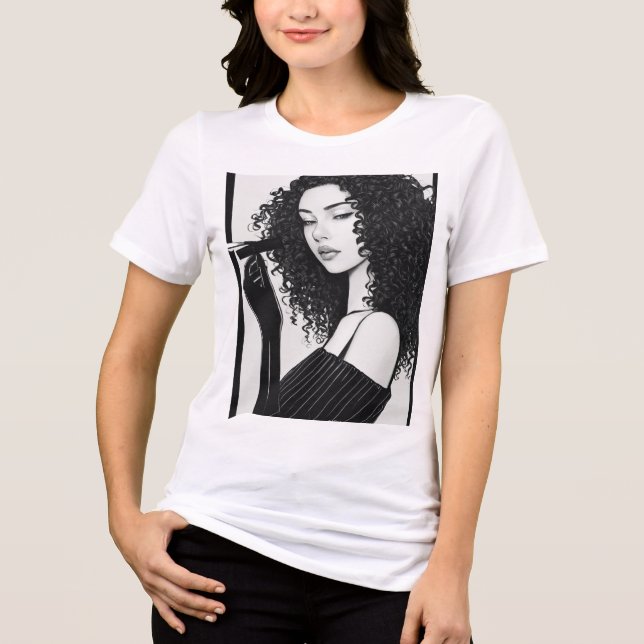 Camiseta Triblenda Declaración audaz Camiseta femenina - Destacar en  (Anverso)