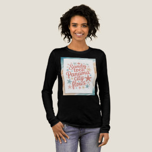 Camiseta Triblenda Dedos de arena, flujos de la ciudad de Panamá