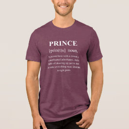 Camiseta Triblenda Definición de Personaje Divertido Príncipe con Tex