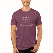Definición divertida de rol de Bard con texto blan