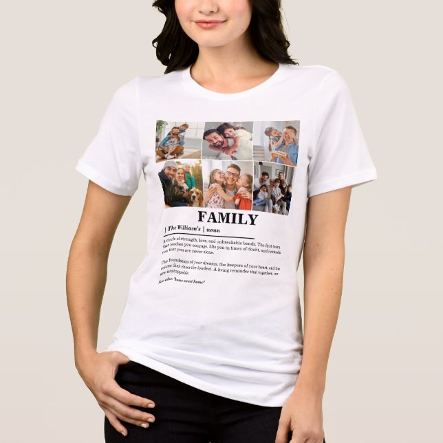 Camiseta Triblenda Definición personalizada de la familia de Collages (Anverso)