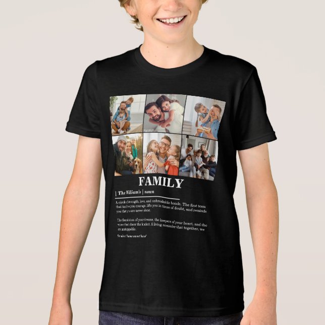 Camiseta Triblenda Definición personalizada de la familia de Collages (Anverso)