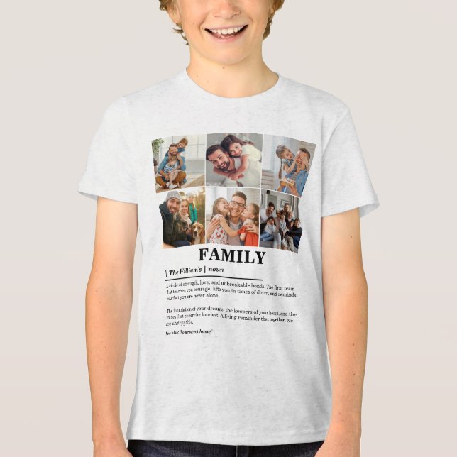 Camiseta Triblenda Definición personalizada de la familia de Collages (Anverso)