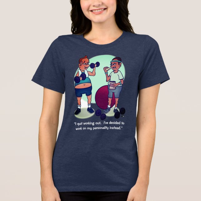 Camiseta Triblenda Dejar de trabajar la marina trimixta (Anverso)