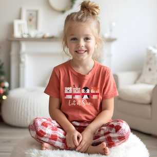 Camiseta Triblenda Dejar Que La Nieve   Reno, oso polar, pingüino y z