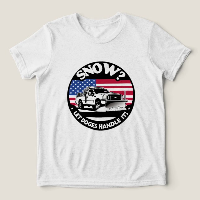 Camiseta Triblenda Dejar que los perros se ocupen de la nieve que res (Diseño delantero )