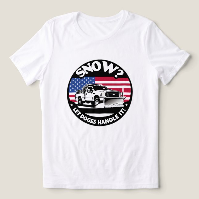 Camiseta Triblenda Dejar que los perros se ocupen de la nieve que res (Diseño delantero )