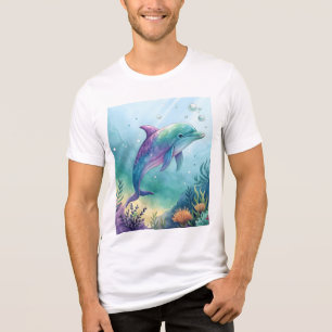 Camiseta Triblenda Delfín pintado a la acuarela