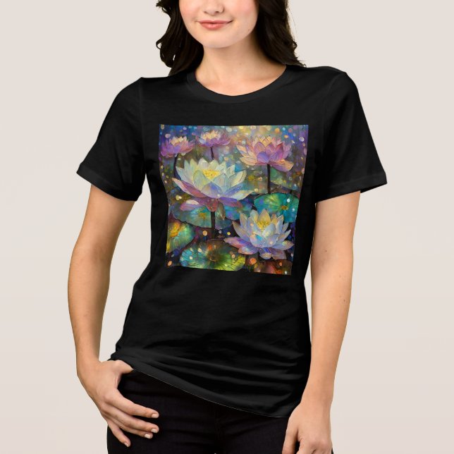 Camiseta Triblenda Delicate Lotus Flowers Blossoming in the Snow (Anverso)