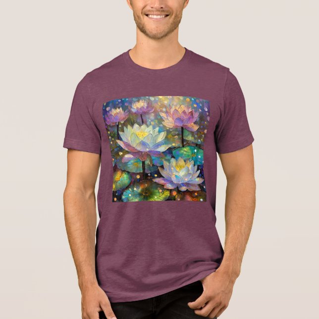 Camiseta Triblenda Delicate Lotus Flowers Blossoming in the Snow (Anverso)