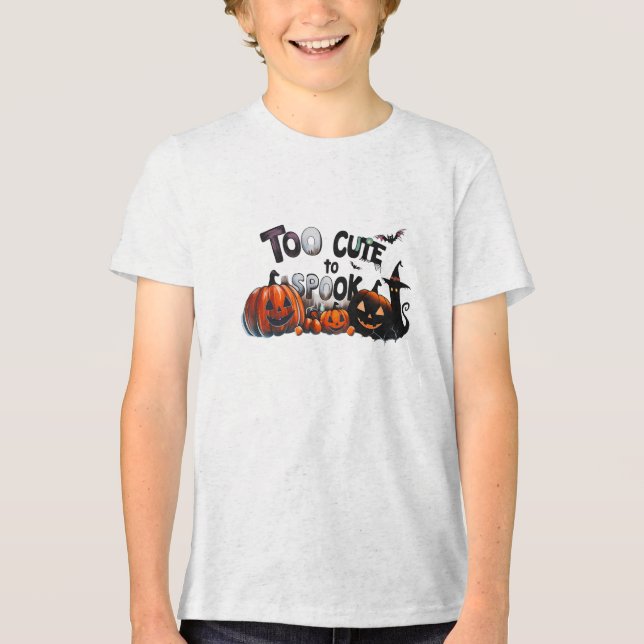 Camiseta Triblenda Demasiado lindo para hablar -Halloween (Anverso)