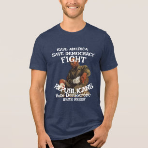 CAMISETA TRIBLENDA DEMÓCRATAS IRÁN GUERRA CUBA VENEZUELA UCRANIA X S 