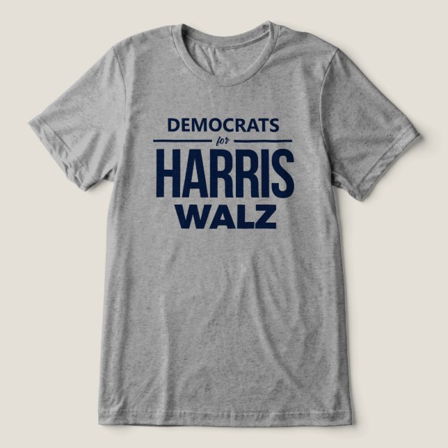 Camiseta Triblenda Demócratas por Harris Walz (Diseño delantero )