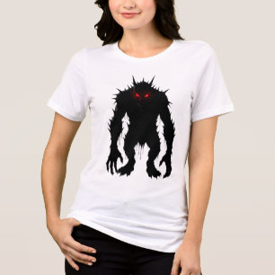 Camiseta Triblenda Demonio de la Sombra Monstruo Ojos Rojos Horror re