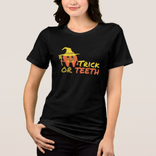 Camiseta Triblenda Dental Halloween Trick o Dentista divertida