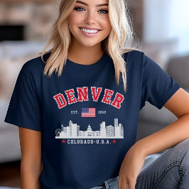 Camiseta Triblenda Denver Colorado Cityscape Design