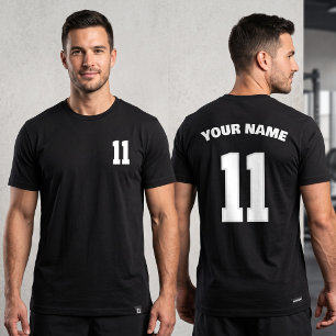 Camiseta Triblenda Deportes Número Nombre Jugador Personalizado Negro