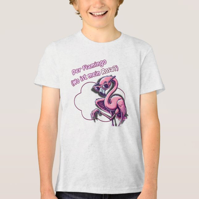Camiseta Triblenda Der Flamingo (Wo ist mein Rosa?) (Anverso)