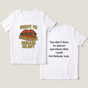 Camiseta Triblenda Derecho a permanecer en silencio: Conoce tus derec