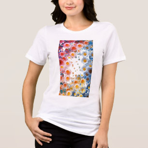 Camiseta Triblenda Deriva de Pétalos de Margaritas en el Vacío Donde