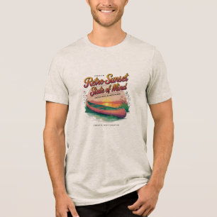 Camiseta Triblenda Deriva del atardecer - Estado retro de la mente, R