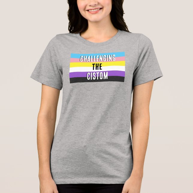 Camiseta Triblenda Desafío no binario a la Cistom (Anverso)