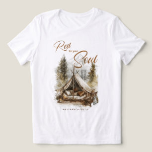 Camiseta Triblenda Descanse por la camiseta de las mujeres cristianas