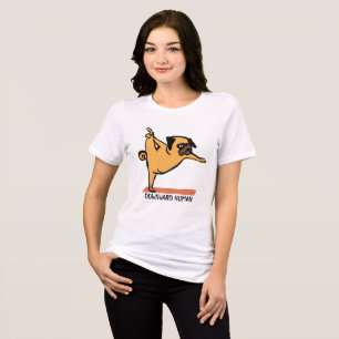 Camiseta Triblenda Descendente Humano-Yoga-Perro-Funny