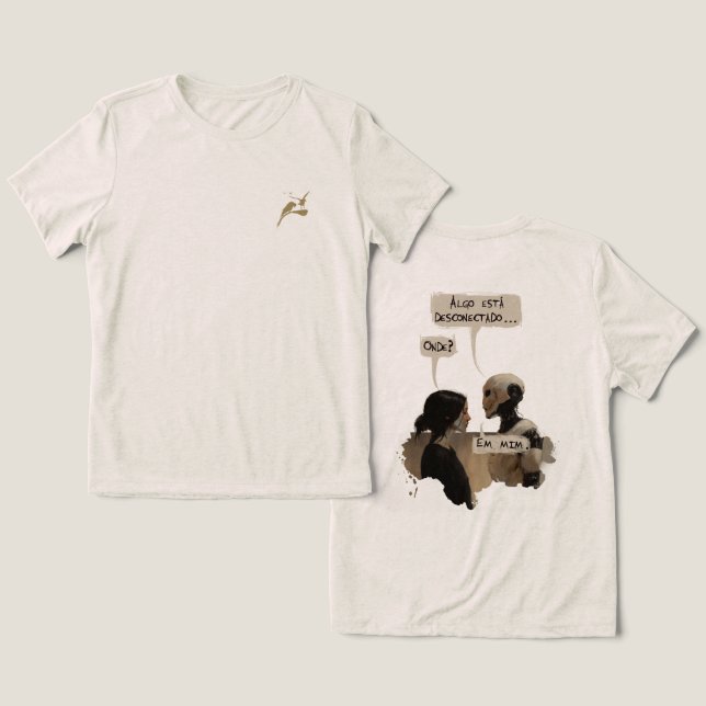 Camiseta Triblenda Desconectado (com frase) modelo II (Diseño Anverso y Reverso)