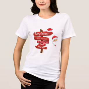 Camiseta Triblenda Deseos de letrero de madera