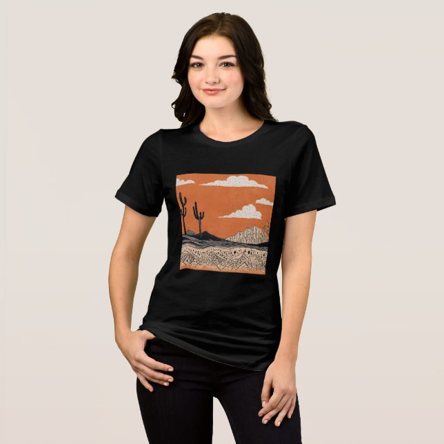 Camiseta Triblenda Desierto de Boho (Anverso Completo)