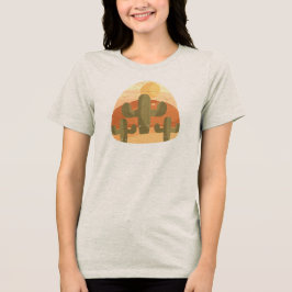 Camiseta Triblenda Desierto de cactus con sol