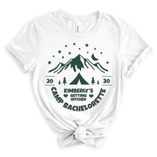 Camiseta Triblenda Despedida de soltera de camping de novia verde BVI (Subido por el creador)