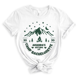 Camiseta Triblenda Despedida de soltera de camping para damas de hono