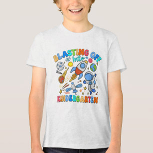 Camiseta Triblenda Despegando hacia el jardín de infantes de vuelta a