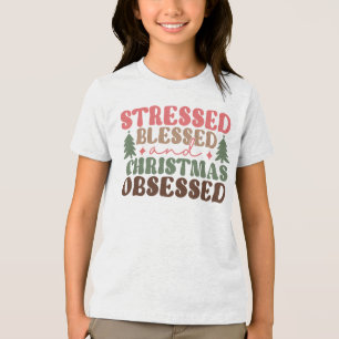 Camiseta Triblenda Destacados, bendecidos y Navidades obsesionados