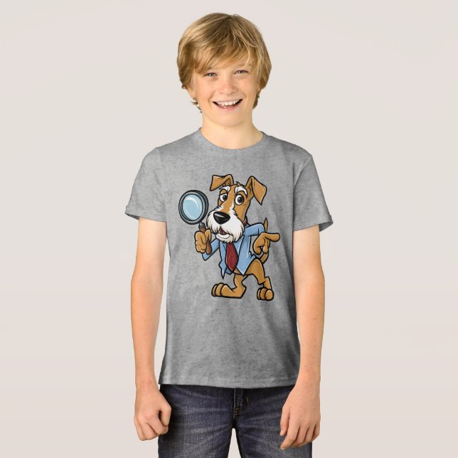 Camiseta Triblenda Detective Airedale Terrier (Anverso Completo)