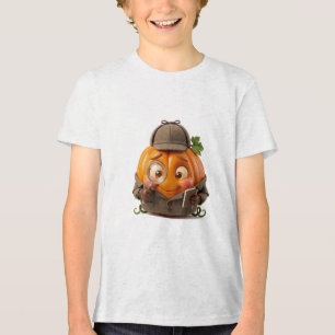 Camiseta Triblenda Detective Calabaza Acuarela Misterio Divertido Hal