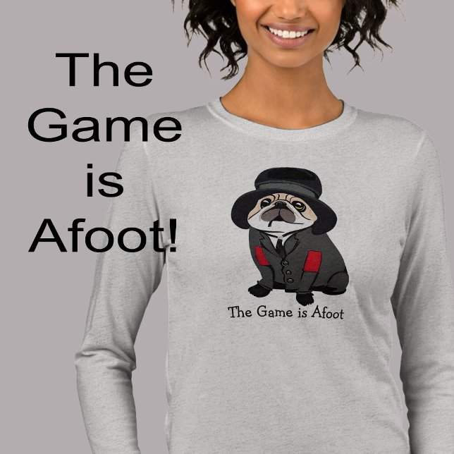 Camiseta Triblenda Detective Sherlock Pug Amante de los Perros Vagabu (Subido por el creador)