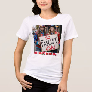 Camiseta Triblenda Detener el fascismo para defender la democracia
