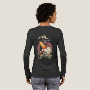 Camiseta Triblenda Detener la Guerra (Modo oscuro)   Manga Larga de M