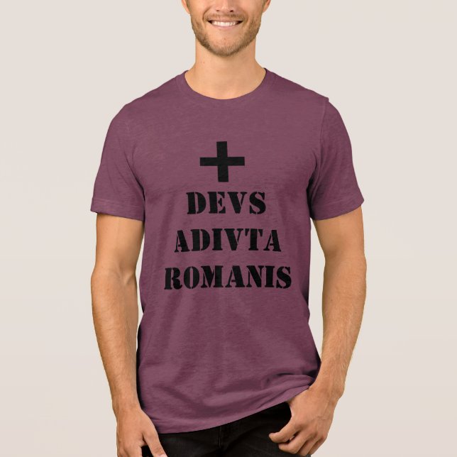 CAMISETA TRIBLENDA + DEVS ADIVTA ROMANIS CAMISIA (Anverso)