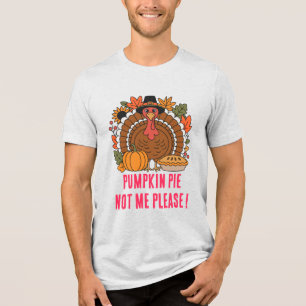 Camiseta Triblenda Día de Acción de Gracias, Chef de Pavo Divertido,