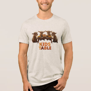 Camiseta Triblenda Día de Acción de Gracias: Mesa de los Niños
