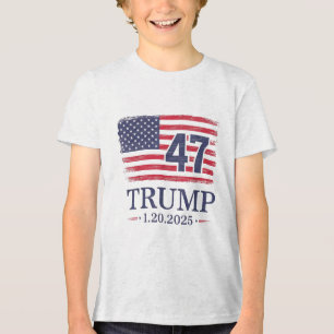 Camiseta Triblenda Día de la Inauguración de Donald Trump 2025 47º pr