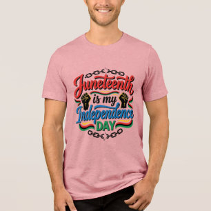 Camiseta Triblenda Día de la Independencia de Juneteenth Diseño de Ca