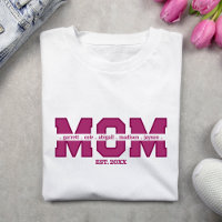 Día de la madre, mamá con nombres de niños