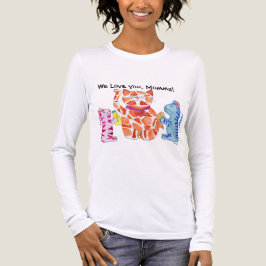 Camiseta Triblenda Día de la Madre Mamá Gata y Gatitos