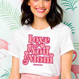 Camiseta Triblenda Día de la Madre personalizado de Retro Love You Mo